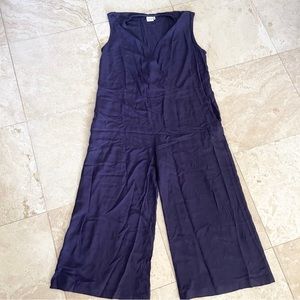 Simple by Suzanne Betro Navy Pocketed Jumpsuit